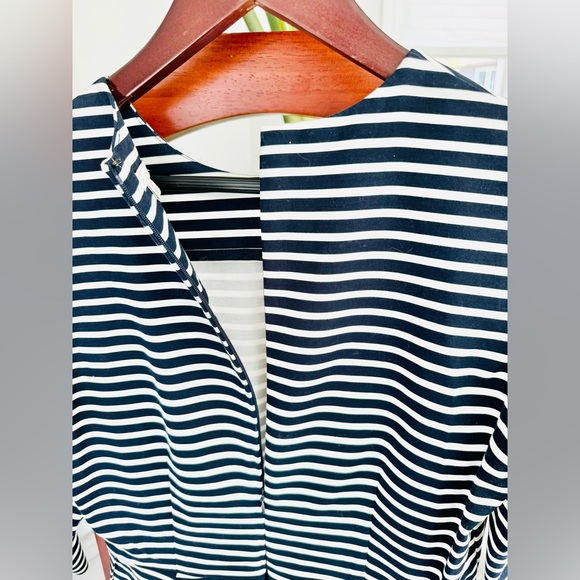 GAP Women's Striped Fit and Flare Long Sleeve Dress - size 6 - Picture 6 of 7